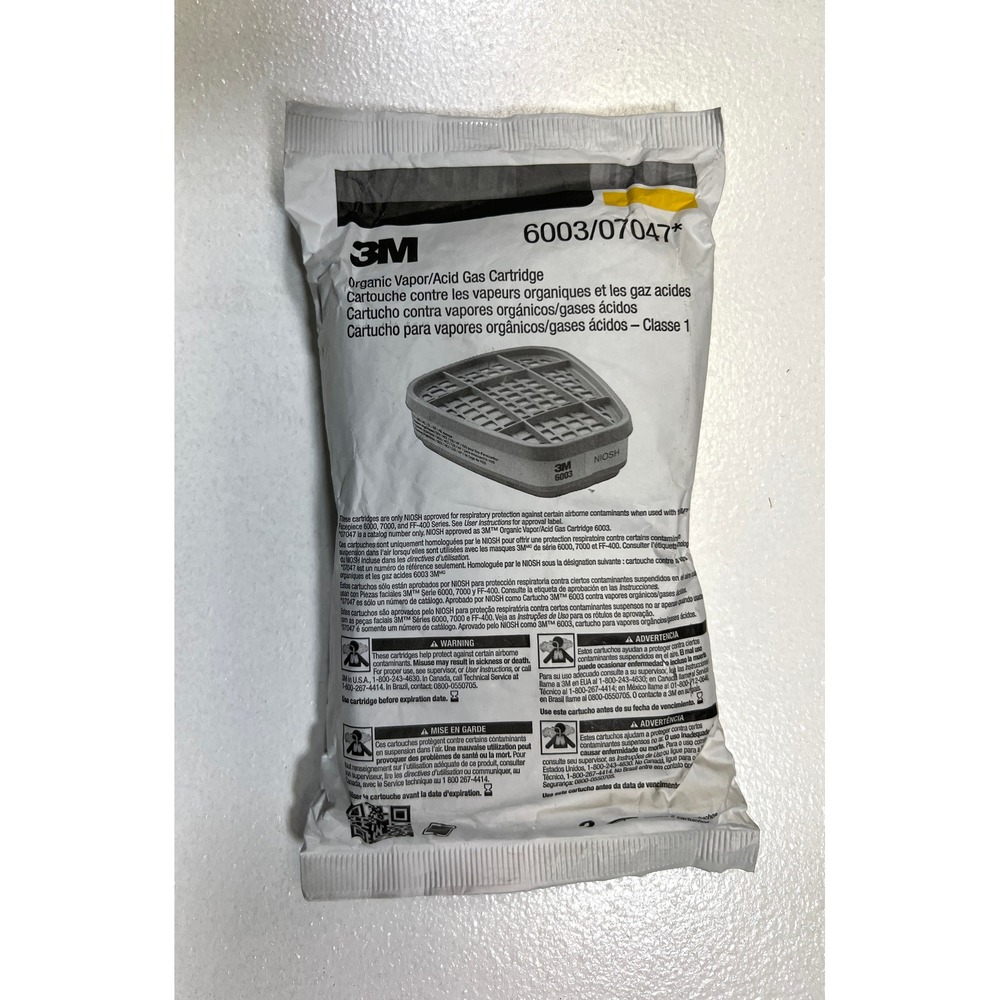 3M 6003/07047‎ Organic Vapor Acid Gas Cartridge Respirator Protection Sealed